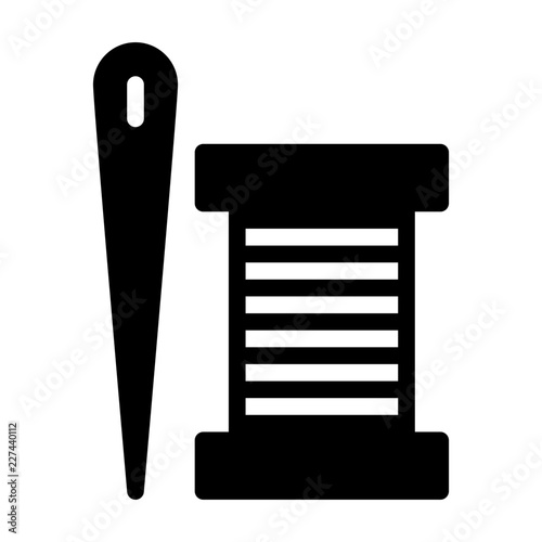 Sewing Laundry Clothes Sew Stitch Cord vector icon