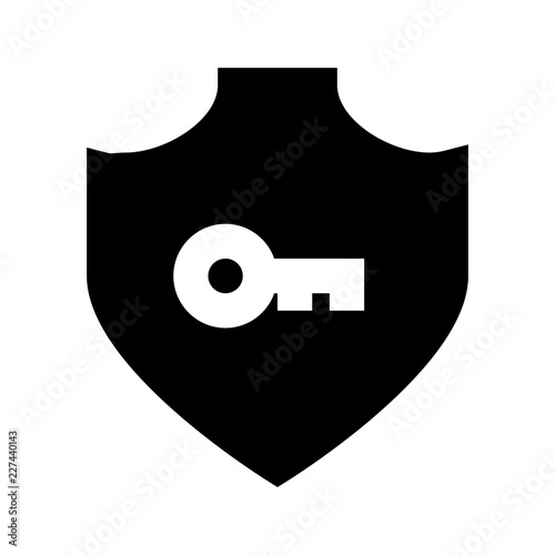 Shield Key Security Protect Protection Secure vector icon