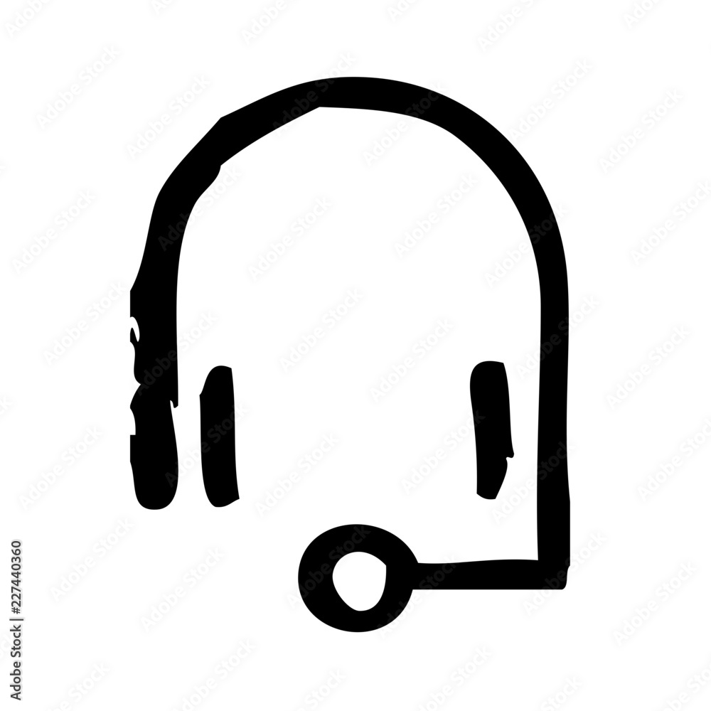 Service Headset Ecommerce Shopping Buy Sale Market vector icon Service Headset Ecommerce Shopping Buy Sale Market vector icon