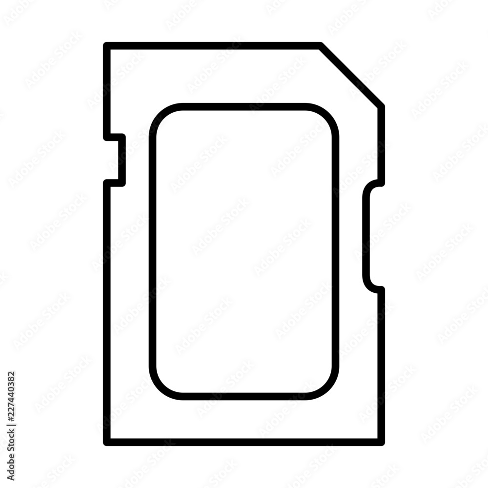 SD Card Computer Hardware Digital Device Electronics vector icon SD Card Computer Hardware Digital Device Electronics vector icon