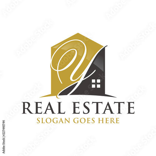 Letter Y home initial logo template