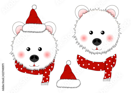 White Bear Santa Claus with...