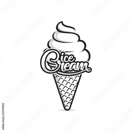 Ice cream logo template