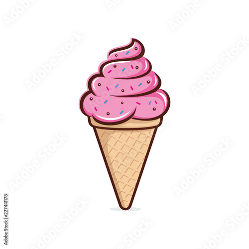 Ice cream logo template