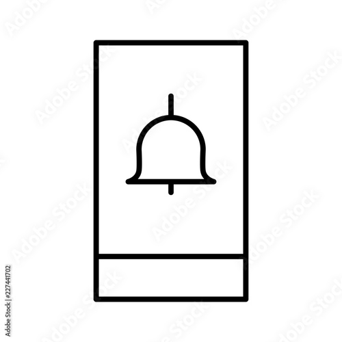 Smartphone 2 Alarm Bell Signal Alert vector icon