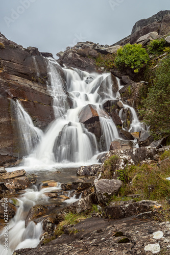 Long exposure waterfall, Cwmorthin slate Quarry