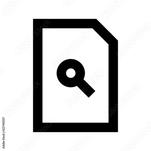 Search File Education Learning University vector icon
