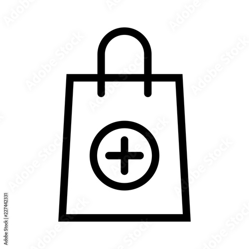 Shopping E Commerce Shoping Bag Sell Add vector icon