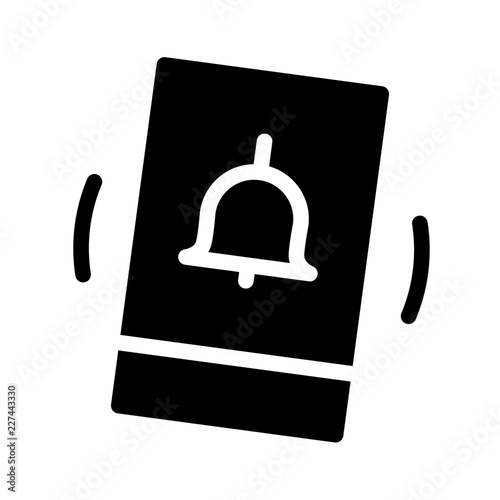 Smartphone Ring Alarm Bell Signal Alert vector icon