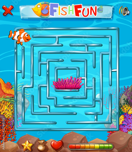 Underwater maze puzzle game