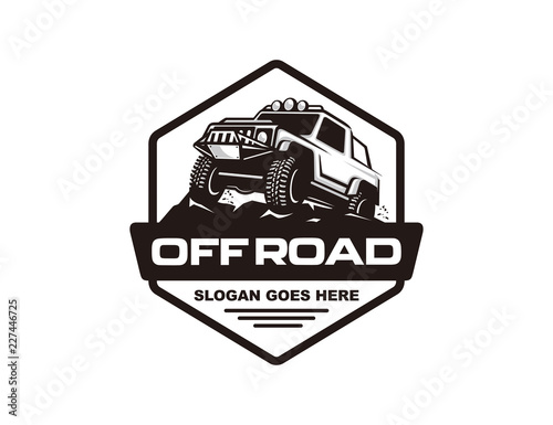 Off road car logo template photo