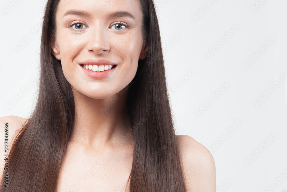 Portrait of young beautiful woman with clean perfect skin Portrait of young beautiful woman with clean perfect skin