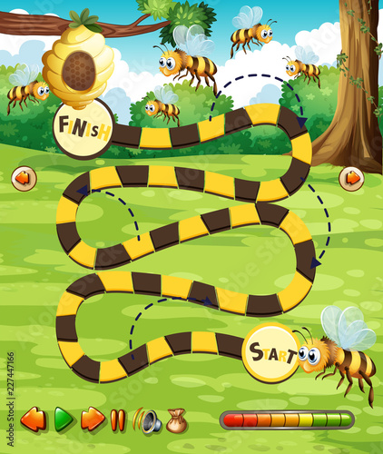 Bee board game template