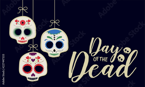 Day of the dead card or background. vector illustration.