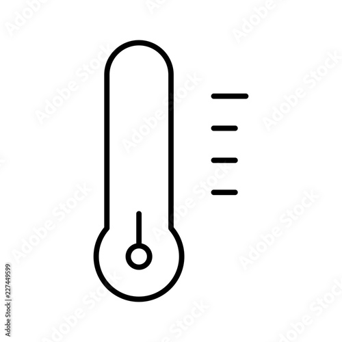 Thermometer Scale Winter Season Cool Cold vector icon