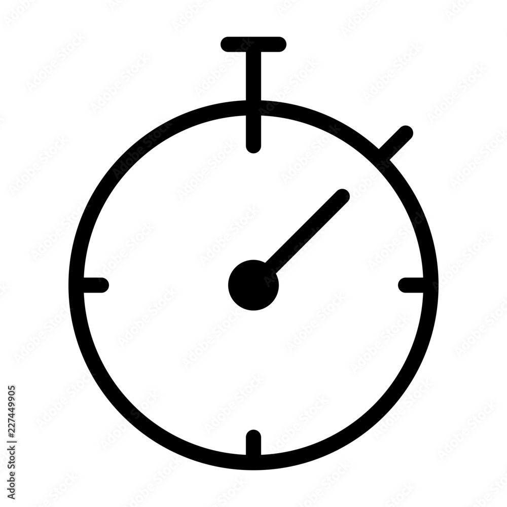 Stopwatch Service Care Quality Business vector icon Stopwatch Service Care Quality Business vector icon
