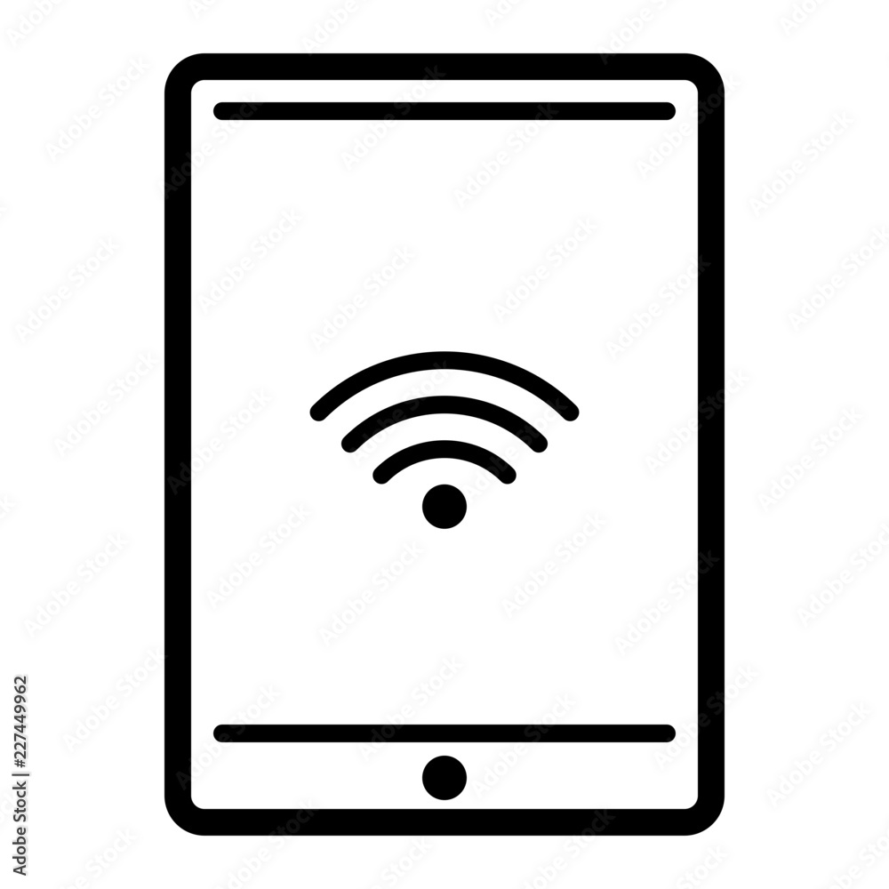 Tablet Wifi Internet Web Technology Computer vector icon Tablet Wifi Internet Web Technology Computer vector icon