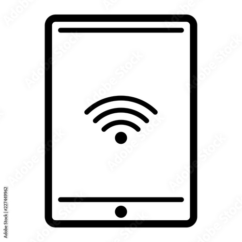 Tablet Wifi Internet Web Technology Computer vector icon