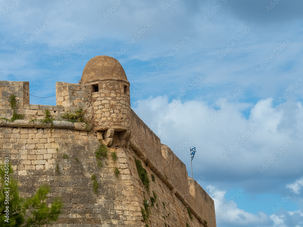 Medieval castle in Rethymno, Crete island