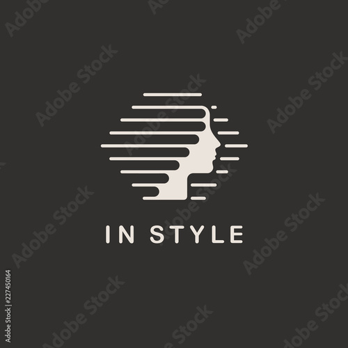 Vector logo design template  for beauty salon, hair salon, cosmetic