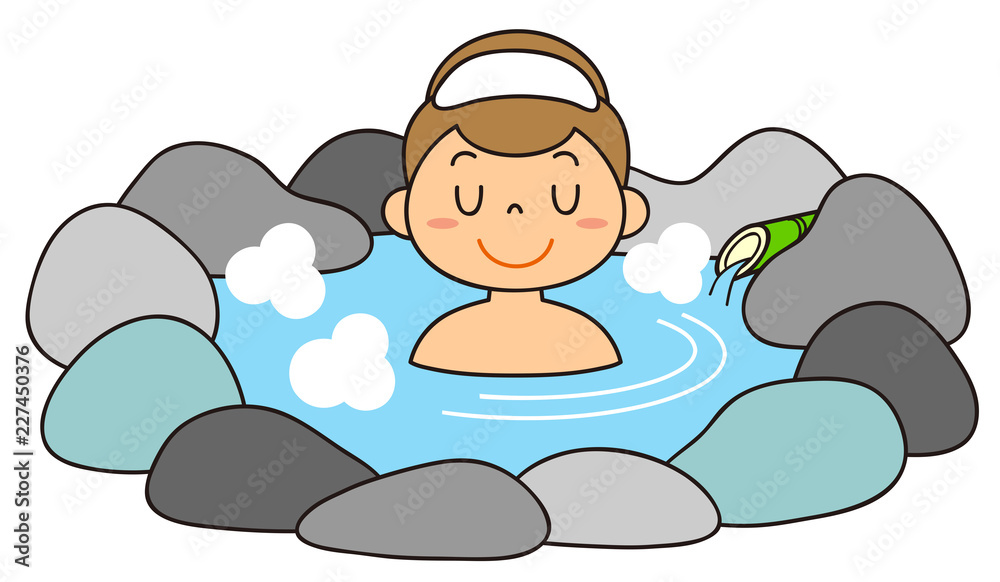 温泉に入る女性 露天風呂 Stock Illustration Adobe Stock 温泉に入る女性 露天風呂 Stock Illustration Adobe Stock