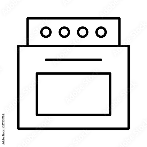 Stove Oven Kitchen Technology Devices Equipment Automation Big Data vector icon