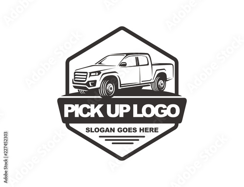 Pick Up car logo template