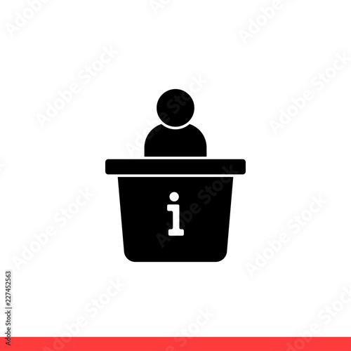 Information desk vector icon