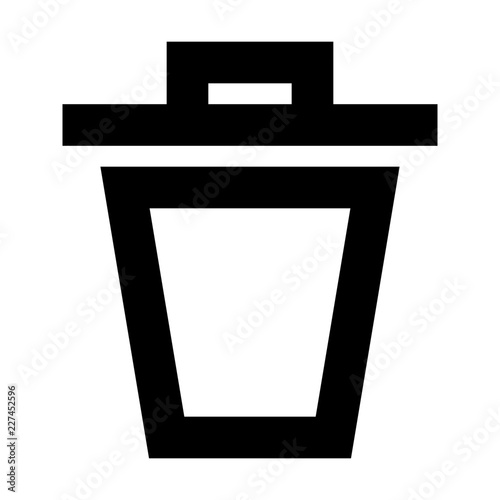 Trash Bin Garbage Erase Interface Gui Web vector icon