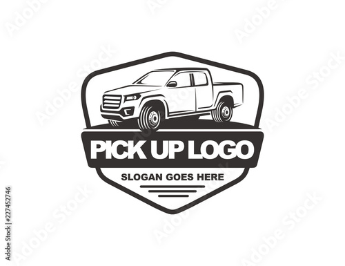 Pick Up car logo template