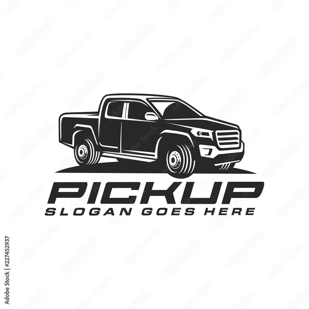 Pick Up car logo template