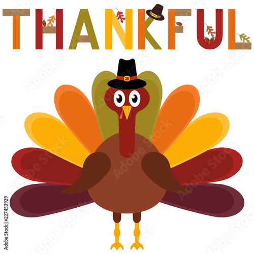 Vector illustration of a thanksgiving turkey