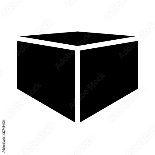 Stereograph Cube Dimension Perspective Geometry vector icon