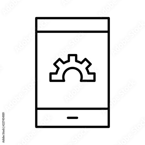 Tablet Settings Office Productivity Efficiency Performance Optimization vector icon