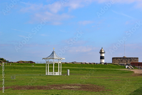 Fototapeta Southsea bandstand and lighthouse