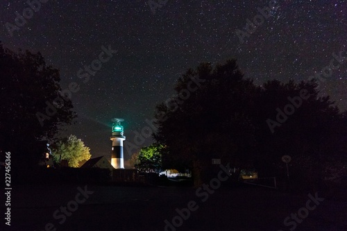 Leuchtturm Bülk bei Nacht