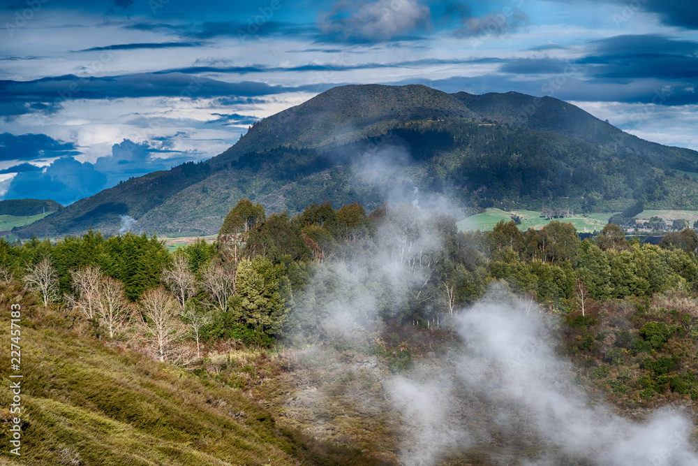 Craters of The Moon, landscape of beautiful geysers, Taupo - New Zealand Craters of The Moon, landscape of beautiful geysers, Taupo - New Zealand