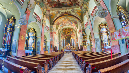 KLAGENFURT, AUSTRIA - AUGUST 2013: St Egid Church. Klagenfurt is a major destination in Austria photo