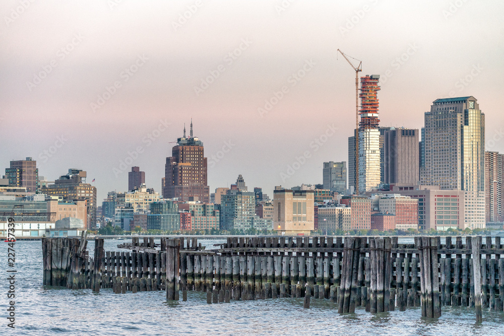 Manhattan buildings skyline from New Jersey