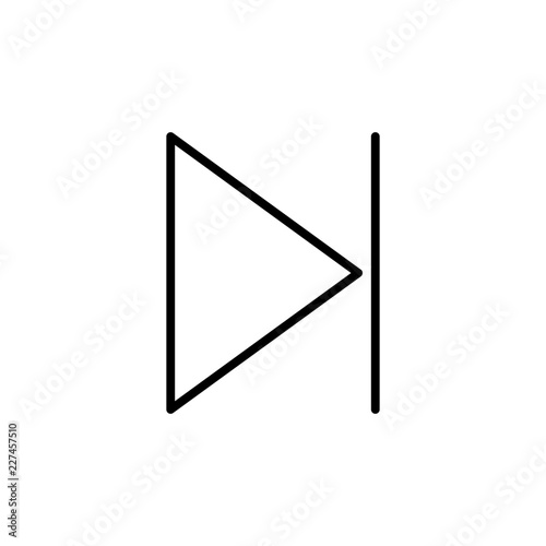 Step Forward Videoplayer Interface Software Web Media vector icon