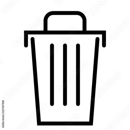 Trash Can Household Housekeeping Clean Wash vector icon