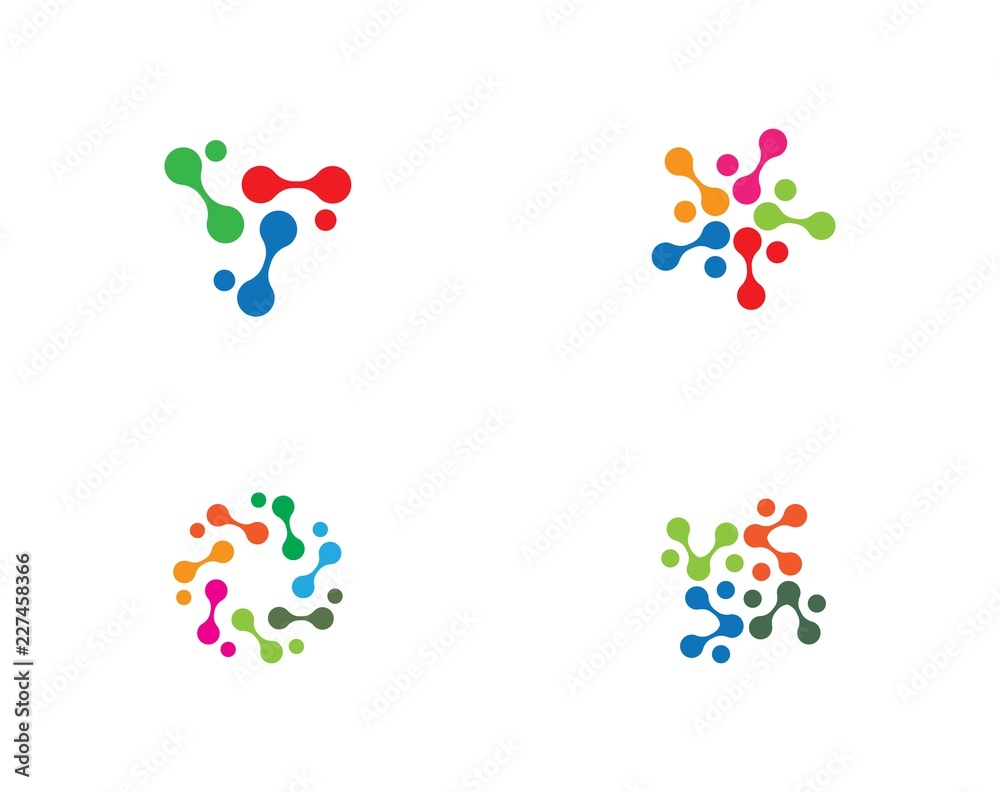 molecule logo icon vector design