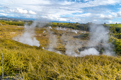 Craters of The Moon, landscape of beautiful geysers, Taupo - New Zealand