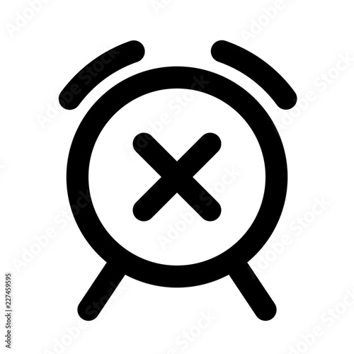 Time UP Alarm Bell Signal Alert vector icon