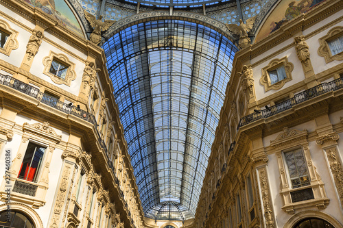 Gallery Vittorio Emanuele II, luxury shopping mall, Milan, Italy #227460386
