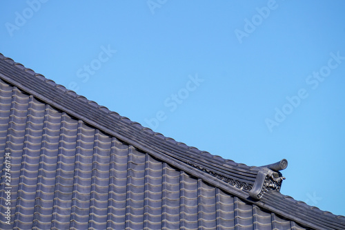 Japanese roof tiles and ridge