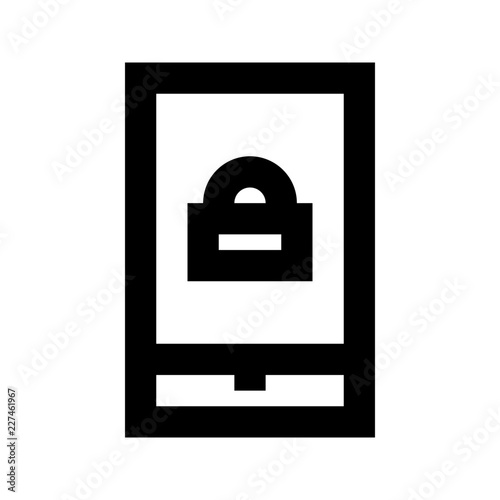 Tablet Lock Security Protect Protection Secure vector icon