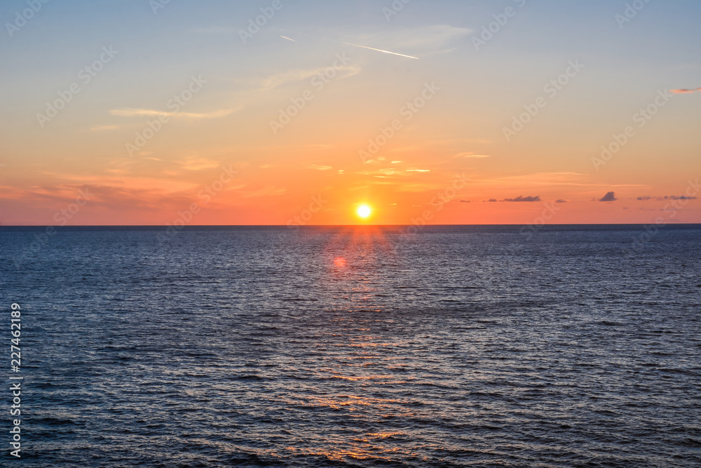 sunset over sea sunset over sea