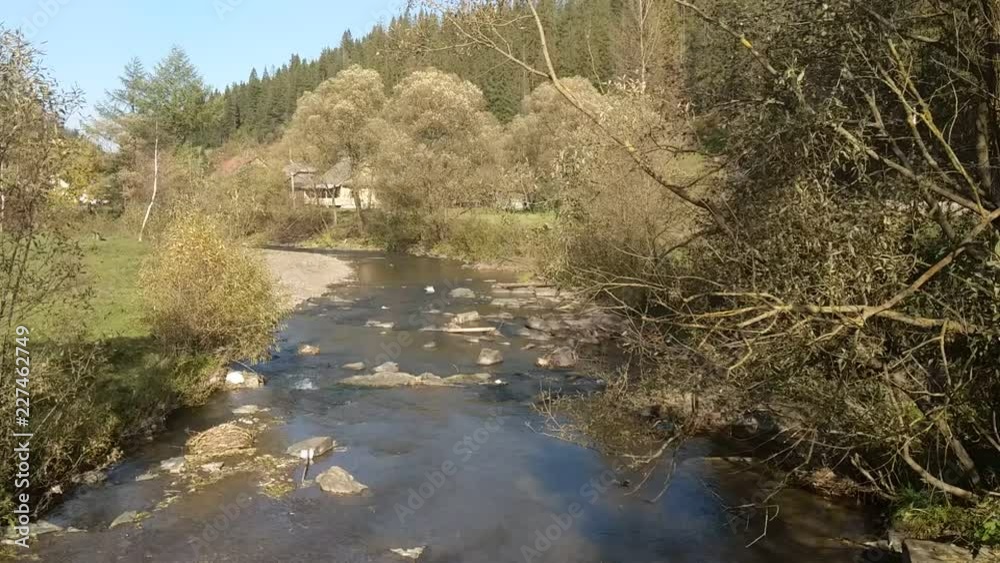 Carpathian mountains in sunny day in the autumn season Carpathian mountains in sunny day in the autumn season