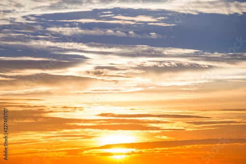 Orange and blue sky with dramatic sunset © Pavlo Vakhrushev
